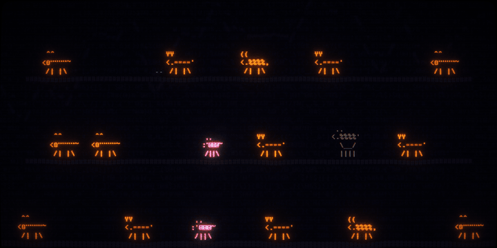 On three terraces hungry wolves run down deer, goats and pigs while bullets cross the screen and damage numbers pop up.